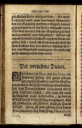 Der vornehme Diener.