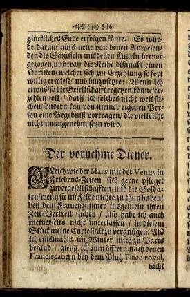 Der vornehme Diener.