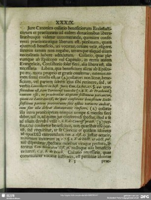 XXXIX. (10.) Collatio Beneficiorum Ecclesiasticorum atque denominatie ad eadem