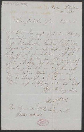 Brief an B. Schott's Söhne : 24.12.1849