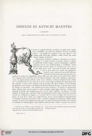7: Disegni di antichi maestri a proposito della pubblicazione dei disegni delle collezioni di Oxford