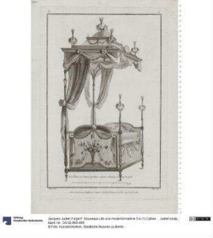 Folge F: Nouveaux Lits a la mode formant le 5.e (1) Cahier ... Juillet sculp.