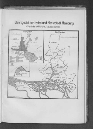 Staatsgebiet der Freien und Hansestadt Hamburg - Stadtteile und Vororte, Landgebietsteile -