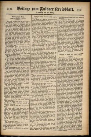 Zweite Ausgabe vom Dienstag, den 21. März 1899.