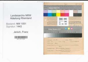 Entnazifizierung Franz Jersch , geb. 06.08.1913 (Justizbeamter)