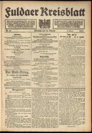 Ausgabe vom Dienstag, den 16. Januar 1917.