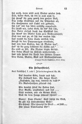 Ein Feldpostbrief.