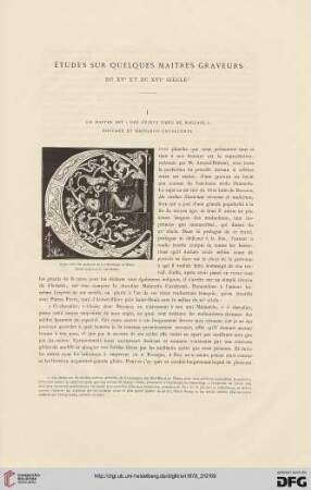 4: Études sur quelques maîtres graveurs du XVᵉ et du XVIᵉ siècle, [1]