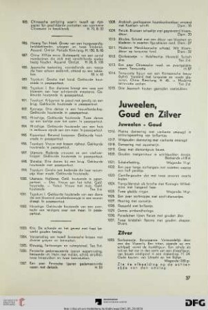 Juweelen, Goud en Zilver (Nr. 1016-1127)