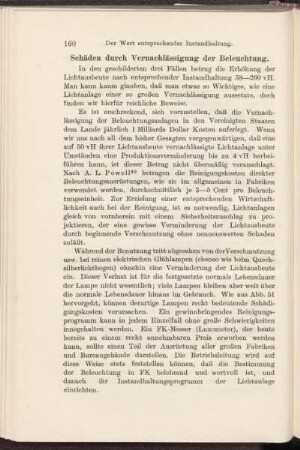 Schäden durch Vernachlässigung der Beleuchtung.