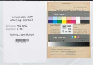 Entnazifizierung Josef Hubert Telmes, geb. 20.12.1908 (Verw.Angest.)