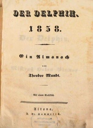 Der Delphin : ein Almanach, 1838