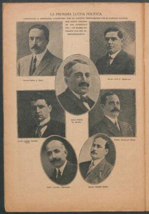 Lo próxima lucha política - [Retratos de] candidatos a diputados nacionales por la capital [...]