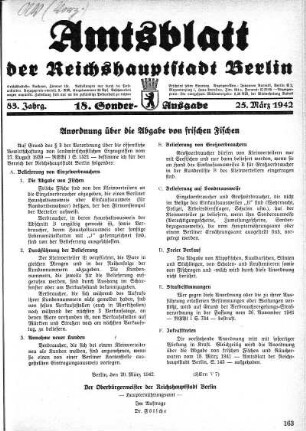 18. Sonder-Ausgabe, 25. März 1942