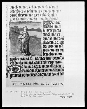 Stundenbuch, ad usum Romanum — Die heilige Anna, Folio 177verso