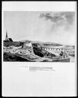 Der Aschaffenburger Zyklus — Blick vom Aschaffenburger Schloß auf Marstall und Mainbrücke