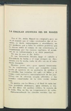 La singular aventura del Dr. Manzzi