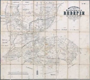 N° VII; Mutterkarte von der Hoffeldmark Redefin, D.A. Hagenow