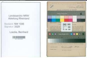Entnazifizierung Bernhard Loecke , geb. 07.12.1901 (Maurermeister)
