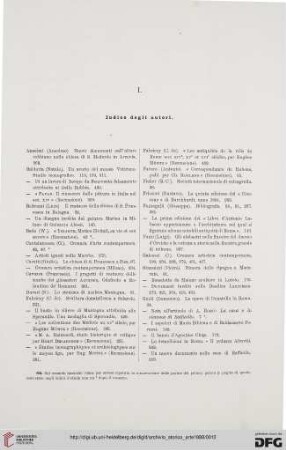 I. Indice degli autori