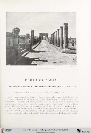 Periodo sesto: L'Arte imperiale romana e l'Arte primitiva cristiana (50 a. C. - 526 d. C.)
