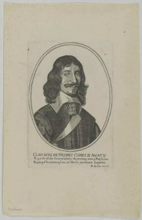 Bildnis des Clavdivs de Mesmes D' Avavx