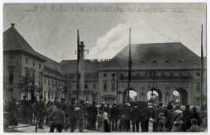 Der Brand des Verwaltungsgebäudes am 22. Mai 1914 [Weltausstellung für Buchgewerbe und Graphik, Leipzig 1914]