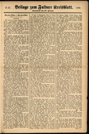 Zweite Ausgabe vom Samstag, den 20. Februar 1897.