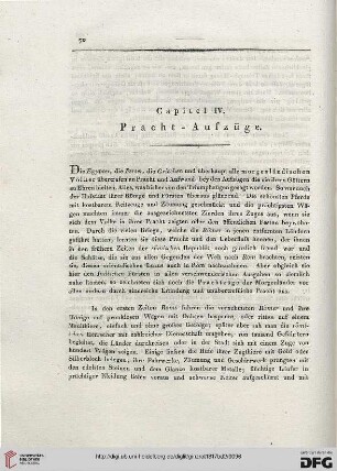 Capitel IV: Pracht-Aufzüge