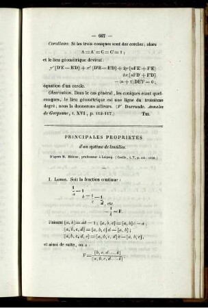 Principales proprietés.