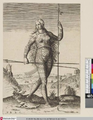 [The true picture of a woman Picte / Das II. Contrafeyt einer Frauwen auß den Picten]