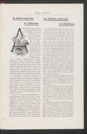 As últimas impressões da Conferência