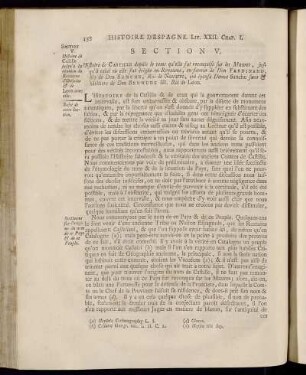 Section V. Histoire de Castille jusqu´à la réunion du Royaume d´Oviedo & de Leon avec elle.