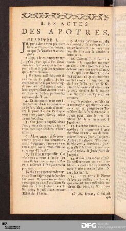 Les Actes des Apotres.