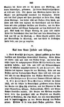 n. Aus dem Amte Idstein und Usingen.