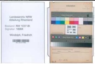 Entnazifizierung Friedrich Windolph , geb. 01.09.1907 (Postschaffner)
