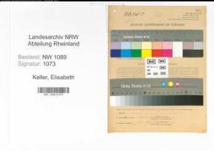 Entnazifizierung Elisabeth Keller , geb. 29.05.1915 ()