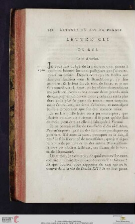 (Lettre CLI - CLX)