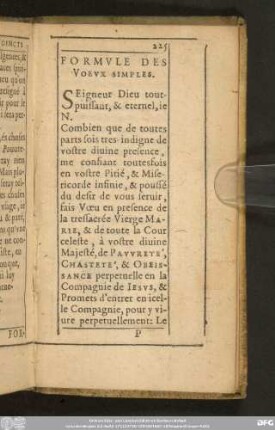 Formule Des Voeux Simples.