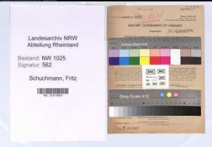 Entnazifizierung Fritz Schuchmann , geb. 28.01.1906 (Kaufmaennischer Angestellter)