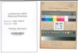 Entnazifizierung Bernhard Rohling , geb. 08.09.1878 (Sparkassenvorstand)