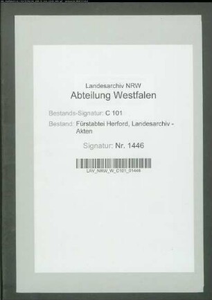 Nachricht über die Präsenzgefalle der residierenden Kapitularen