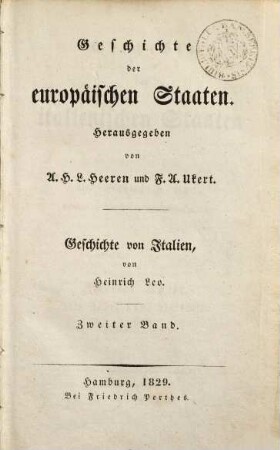 Geschichte der italienischen Staaten, 2. Vom Jahre 1125 - 1268