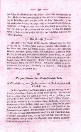 III. Organisation der Staatsbehörden.