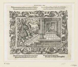 Traum des Nebukadnezar, aus: "Biblische Figuren deß Alten Testaments", Frankfurt am Main 1562, S. L4 recto