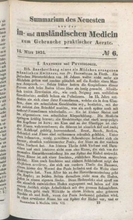 14. März 1834. No 6.