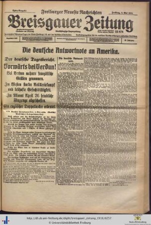 05.05.1916 Extra-Ausgabe
