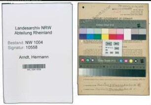 Entnazifizierung Hermann Arndt , geb. 18.12.1891 (Schreiner)