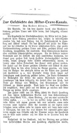 Zur Geschichte des Alster-Trave-Kanals.