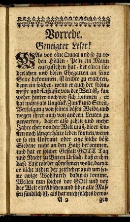 Vorrede. Geneigter Leser!